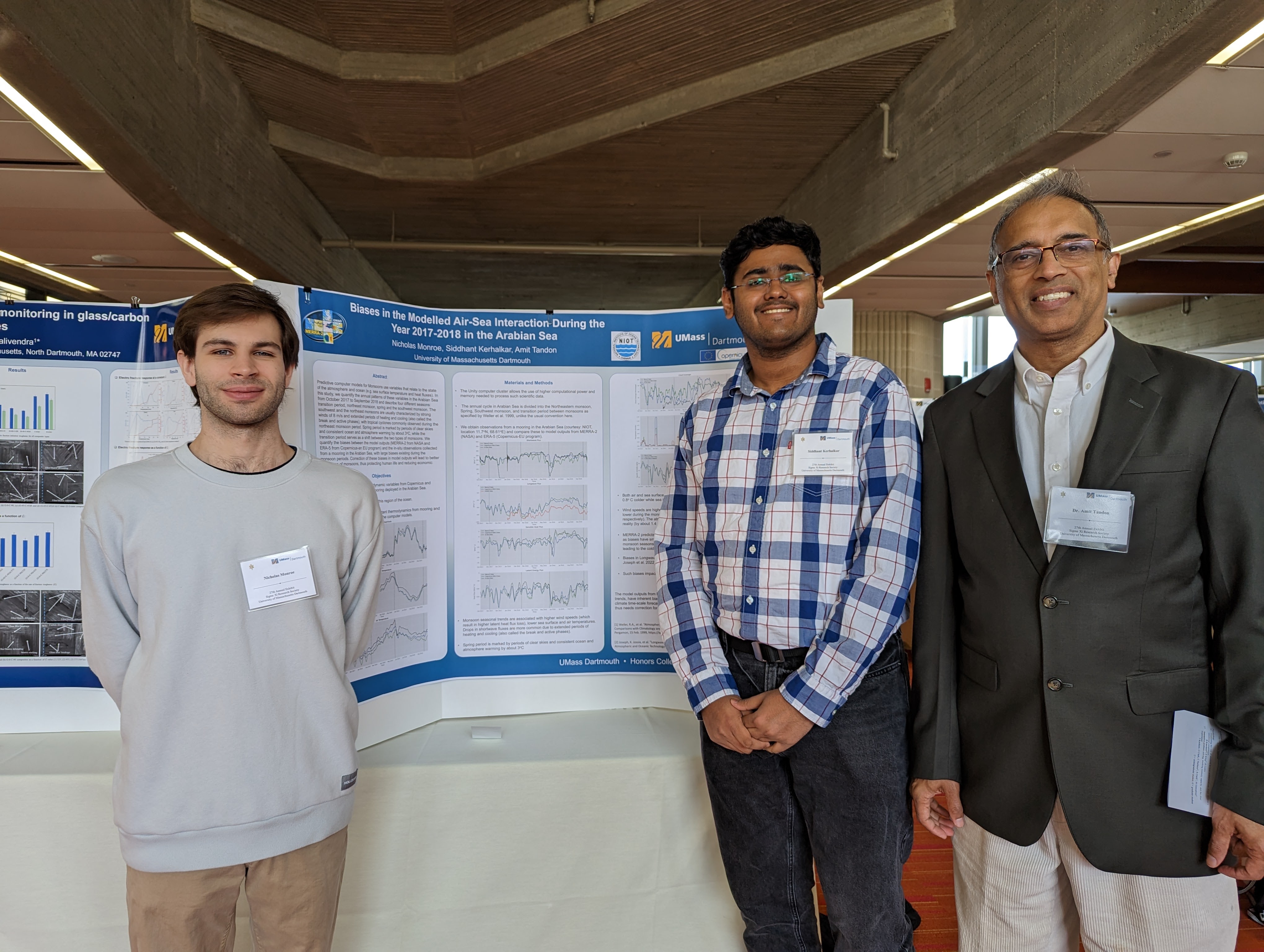 (L-R) Nick, Sid and Dr. Tandon during Sigma-Xi Exhibit 2023
