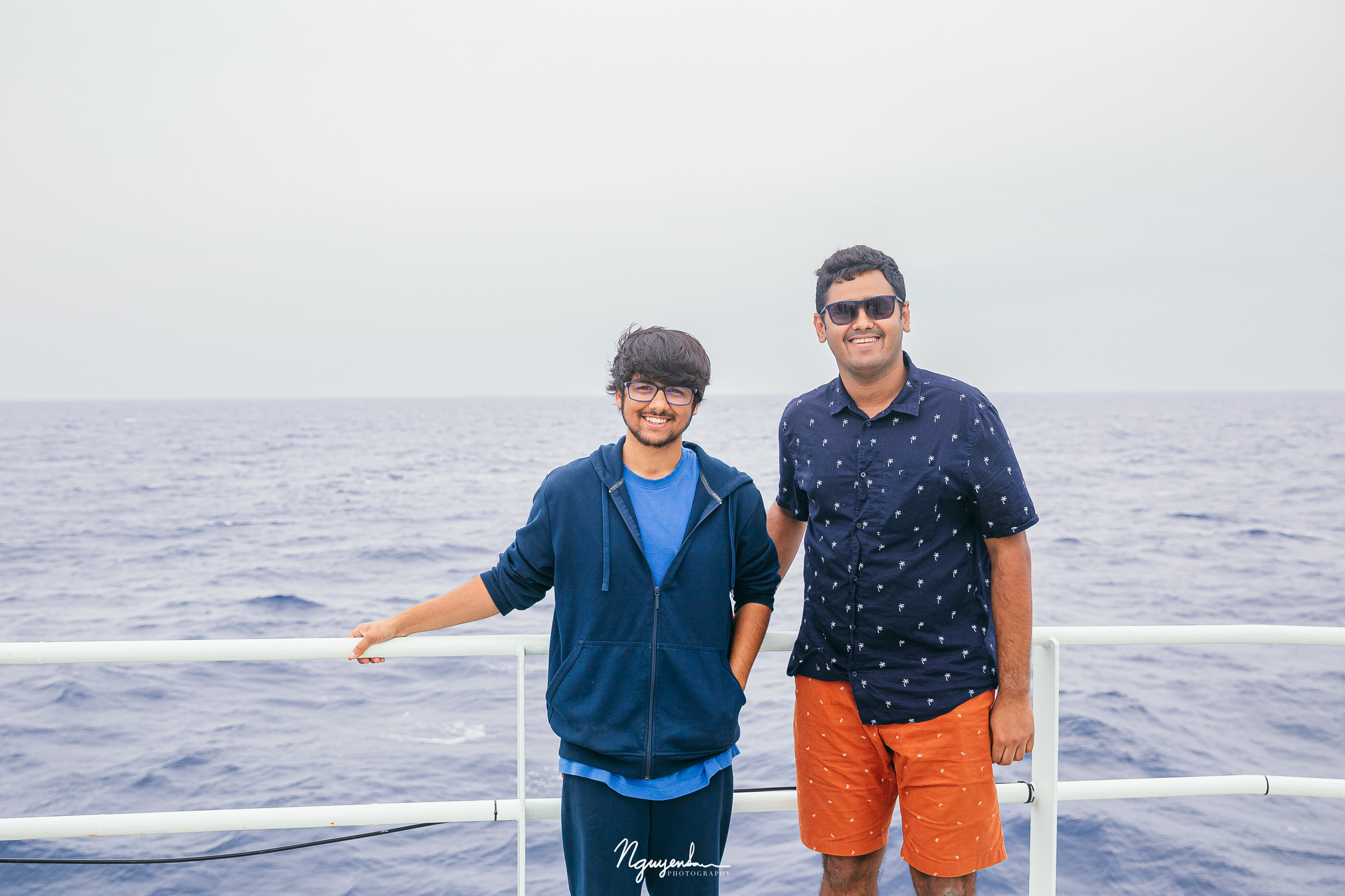 Debarshi and Sid during the EKAMSAT 2024 field campaign in the Bay of Bengal